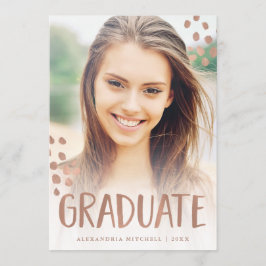 モダンなお祝い| 2つの写真の卒業パーティー 招待状