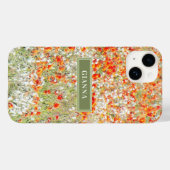 モダンなお花のガーリーな名前デザイン Case-Mate iPhoneケース (裏面 (横))