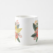 モダンなお花のスクリプトでハッピーな母の日を コーヒーマグカップ (中央)