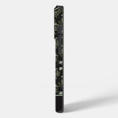 モダンなお花のボタニカル グリーン ブラック Case-Mate iPhoneケース (裏面 / 左)