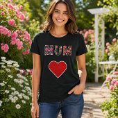 モダンなお花のママハートTシャツ Tシャツ