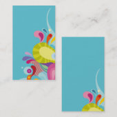 モダンなかわいく、おかしな行動カードテンプレートの子供 名刺 (正面/裏面)