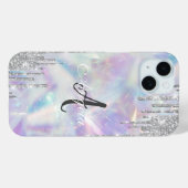 モダンなきらめき + ホログラム モノグラム  Case-Mate iPhoneケース (裏面 (横))