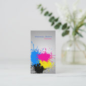 モダンなしぶきの専門のペンキビジネス 名刺 (スタンド正面)