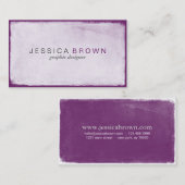 モダンなすみれ色の紫色の黒板の名刺 名刺 (正面/裏面)