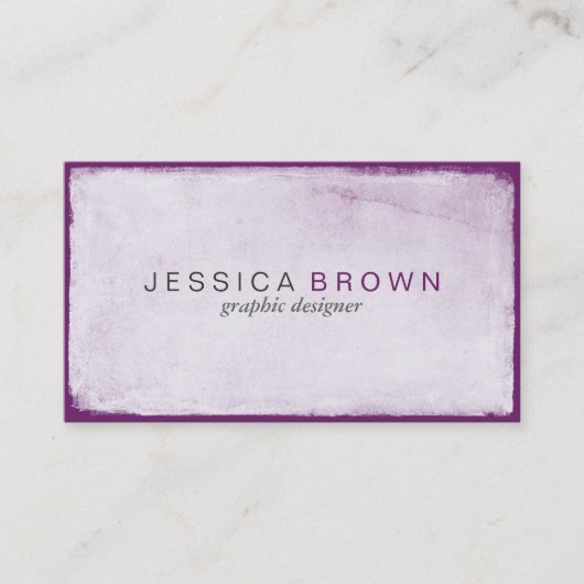 モダンなすみれ色の紫色の黒板の名刺 名刺 (正面)