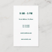 モダンなのこ仕上げハンマーのイラストレーションのロゴカバー 名刺 (裏面)