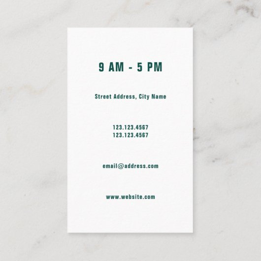 モダンなのこ仕上げハンマーのイラストレーションのロゴカバー 名刺 (裏面)