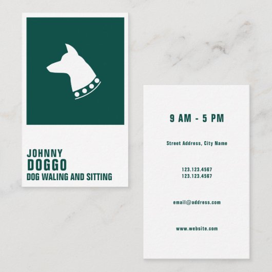 モダンなのこ仕上げハンマーのイラストレーションのロゴカバー 名刺 (正面/裏面)