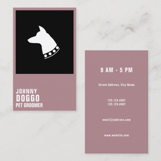 モダンなのこ仕上げハンマーのプロフィールのイラストレーションのロゴ 名刺 (正面/裏面)