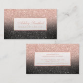 モダンなのどのばら色の金ゴールドのグリッターの黒の上品の化粧 名刺 (正面/裏面)