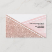 モダンなのどのばら色の金ゴールドのピンクの水彩画のブロックの化粧 名刺 (裏面)