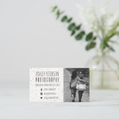 モダンなのどのばら色の金ゴールドの紙吹雪の写真撮影 名刺 (スタンド正面)