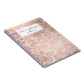 モダンなのどのばら色の金ゴールドの花の曼荼羅のイラストレーション ノートブック (右側)