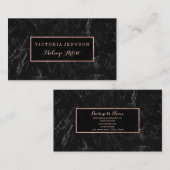 モダンなのどのばら色の金ゴールドフレームの大理石のメーキャップアーティスト 名刺 (正面/裏面)