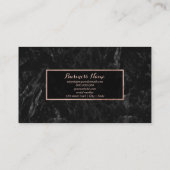 モダンなのどのばら色の金ゴールドフレームの大理石のメーキャップアーティスト 名刺 (裏面)