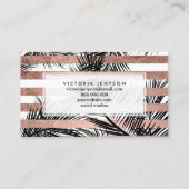 モダンなのどのばら色の金色やし自由章の木の上品の化粧 名刺 (裏面)