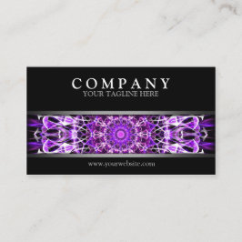 モダンなはえの遠くにな紫色 名刺