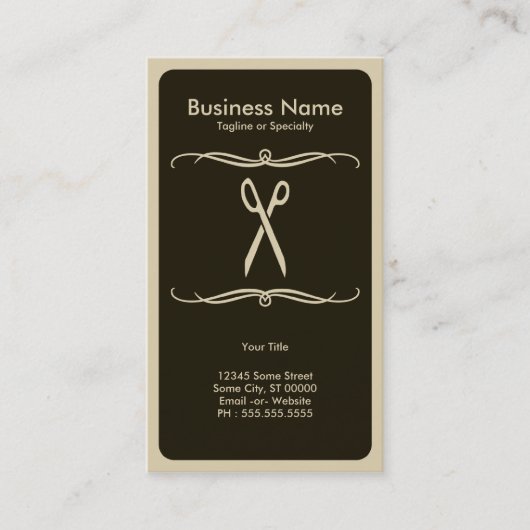 モダンなはさみ 名刺 (正面)