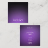 モダンなはっきりしたエレガントなデザインの紫色の明白な贅沢 スクエア名刺 (正面/裏面)