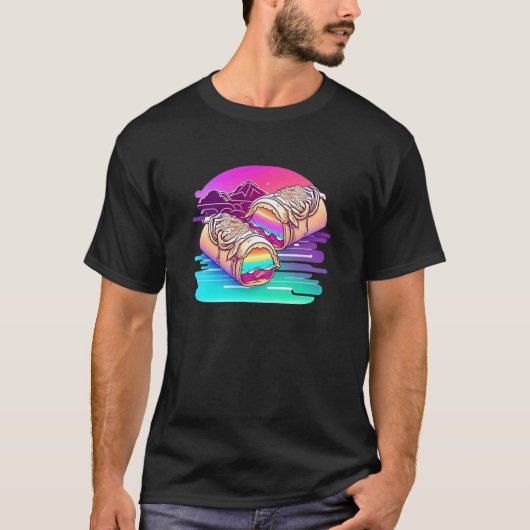 モダンなひねりを加えた未来的な雰囲気のブリトー Tシャツ (正面)