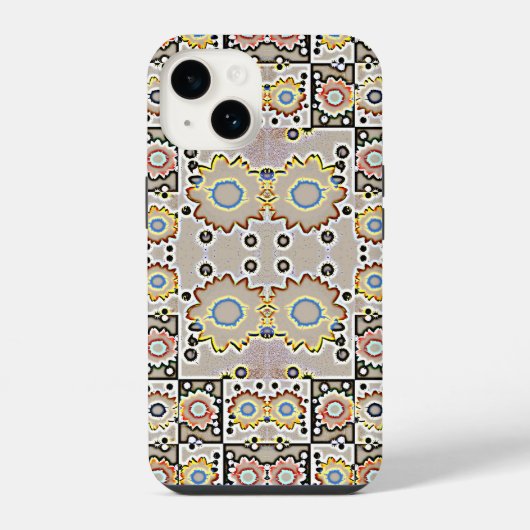 モダンなひまわりのパターン iPhoneケース (裏面)