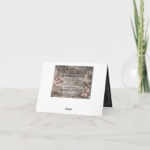 モダンなひまわりの黒板感謝カード サンキューカード (裏面)