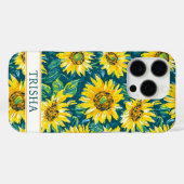 モダンなひまわりモノグラム Case-Mate iPhoneケース (裏面 (横))