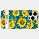 モダンなひまわりモノグラム Case-Mate iPhoneケース (裏面 (横))