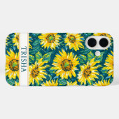 モダンなひまわりモノグラム Case-Mate iPhoneケース (裏面 (横))