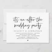 モダンなふたりの逃避行, 結婚式後のパーティー 招待状 (正面)