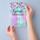 モダンなまつげビューティーサロン事業 チラシ (ハンドル)