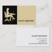 モダンなアイコンシルエットの法廷記者|の卵の殼 名刺 (正面/裏面)