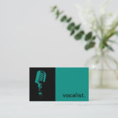 モダンなアイコンシルエット-ボーカリスト黒い|または灰色 名刺 (スタンド正面)