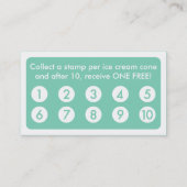 モダンなアイスクリームのロイヤリティカード ロイヤリティカード (裏面)