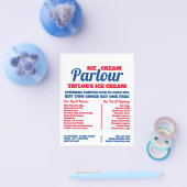 モダンなアイスクリームパーラー広告チラシ チラシ (シングル)