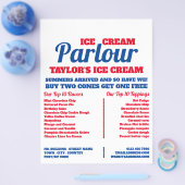 モダンなアイスクリームパーラー広告チラシ チラシ (シングル)