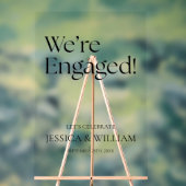 モダンなアクリルエンゲージサイン "We're Engaged" アクリルサイン (ニュートラル)