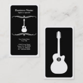 モダンなアコースティックギター 名刺 (正面/裏面)