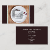 モダンなアジア飲食業カード 名刺 (正面/裏面)