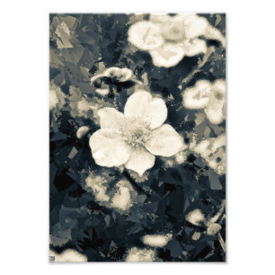 モダンなアネモネの花のボタニカルアート フォトプリント