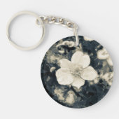 モダンなアネモネの花の植物画 キーホルダー (正面)