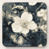 モダンなアネモネの花の植物画 コースター (正面)
