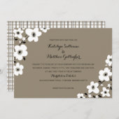 モダンなアネモネ結婚する| 招待状 (正面/裏面)