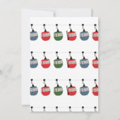 モダンなアフタースキー スキーの誕生日 招待状 (裏面)