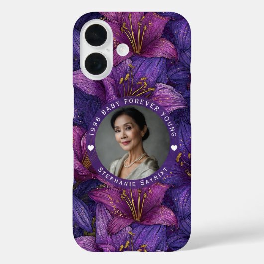 モダンなアマリリス女性の誕生日 Case-Mate iPhoneケース (裏面)