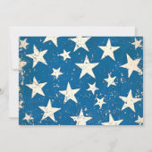 モダンなアメリカ独立記念日の裏庭BBQ アメリカ国旗 招待状 (裏面)