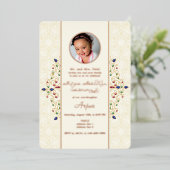 モダンなアンナプラシャン初米式写真 箔招待状 (立ち正面)