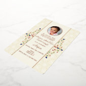 モダンなアンナプラシャン初米式写真 箔招待状 (回転した状態)