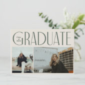 モダンなアーチとボヘミアンスタイルの卒業発表オープンハウス 招待状 (スタンド正面)